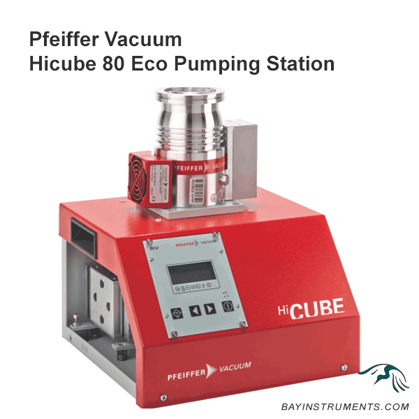 Pfeiffer Vacuum HiCube 80 Eco Pumping Station, NEW 4-Stage Diaphragm Pump, DN 63 CF-F, MVP 015-4, 100–240V, pumping stations - Bay Instruments, LLC