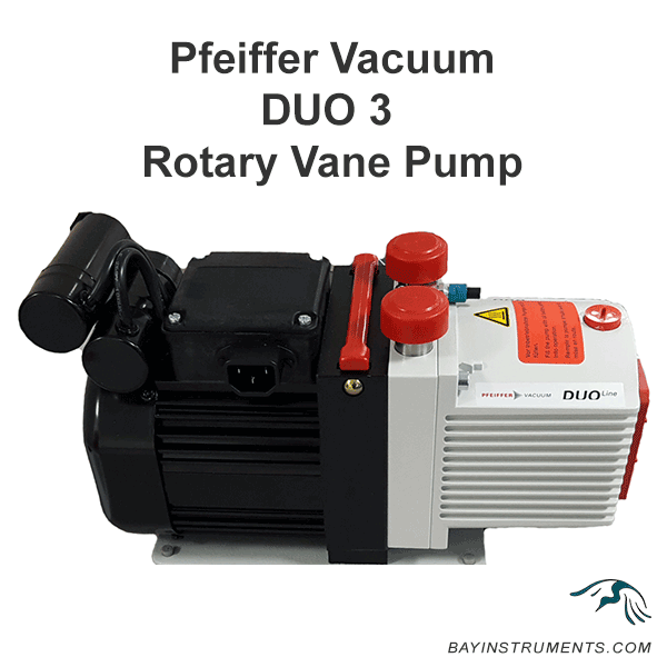 Pfeiffer Vacuum Duo 3 Two-Stage Rotary Vane Pump Kit with Oil Mist Filter and P3 Oil, rotary vane pump - Bay Instruments, LLC